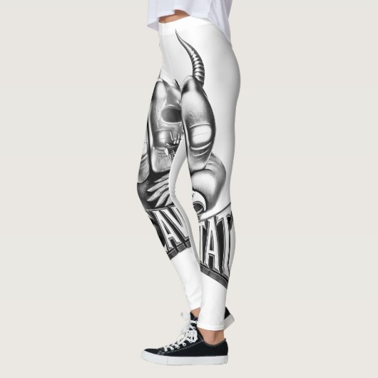 Leggings Heavy Metal Faust mit Adler Totenkopf レギンス (左)