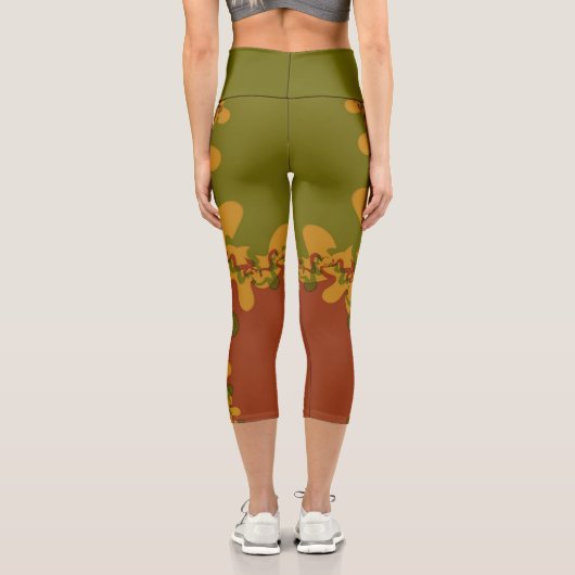 leggings imprimé abstrait カプリレギンス (裏面)