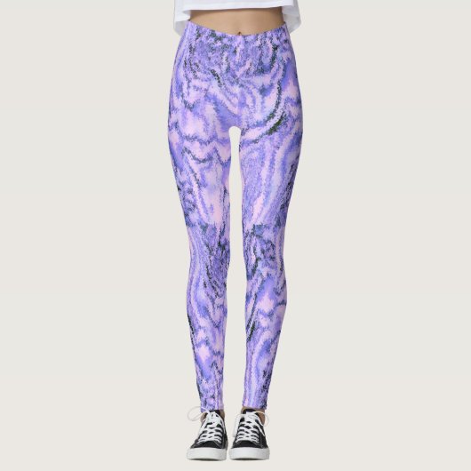 Leggings in Lila Violett Farbe レギンス (正面)