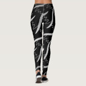 Leggings Jimette Design blanc sur noir レギンス (裏面)