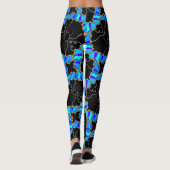 Leggings JImette Design bleu et noir レギンス (裏面)