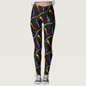 Leggings Jimette Design de bleu orange noir レギンス (正面)