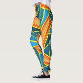 Leggings Jimette Design de orange jaune bleu レギンス (左)