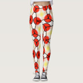 Leggings Jimette Design de rouge jaune blanc レギンス (正面)