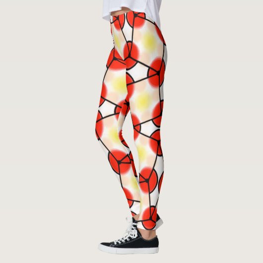 Leggings Jimette Design de rouge jaune blanc レギンス (左)