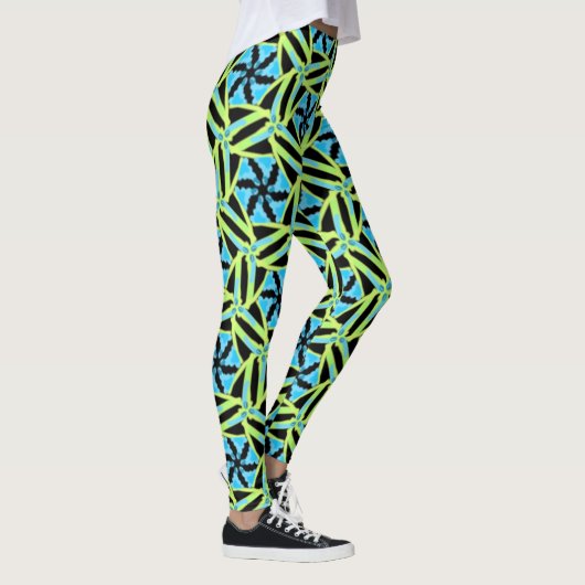 Leggings Jimette Design jaune bleu et noir レギンス (右)