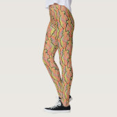 Leggings Jimette Design jaune orange et noir レギンス (左)