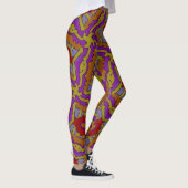 Leggings Jimette Design jaune rouge orange mauve レギンス (右)