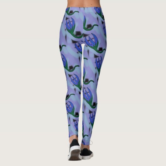 Leggings Jimette Design lilas et vert レギンス (裏面)