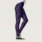 Leggings Jimette Design mauve bleu sur noir レギンス (右)