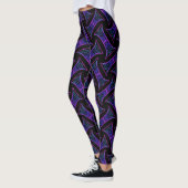 Leggings Jimette Design mauve bleu sur noir レギンス (左)
