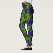 Leggings Jimette Design mauve jaune sur noir レギンス (左)