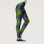 Leggings Jimette Design mauve jaune sur noir レギンス (右)