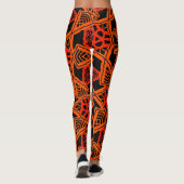 Leggings Jimette Design orange et noir レギンス (裏面)