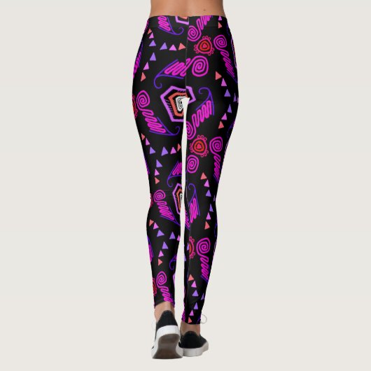 Leggings Jimette Design rouge rose blanc noir レギンス (裏面)