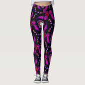 Leggings Jimette Design rouge rose blanc noir レギンス (正面)