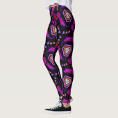 Leggings Jimette Design rouge rose blanc noir レギンス (左)