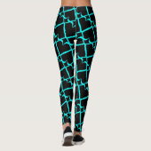 Leggings Jimette Design turquoise et noir レギンス (裏面)