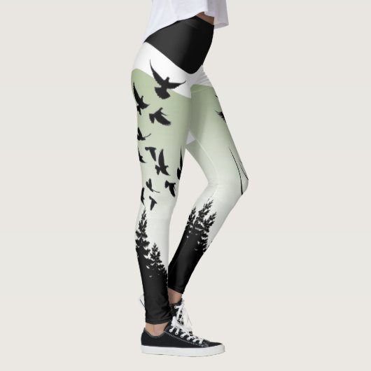 Leggings la naturaleza y pájaros レギンス (右)