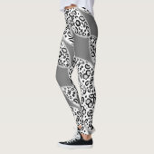 Leggings leopardo en gris con blanco. レギンス (左)
