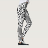 Leggings leopardo en gris con blanco. レギンス (右)