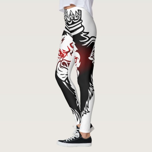 Leggings lion aux yeux rouge レギンス (左)