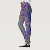 Leggings ~mauve blue green 3D ~ Original レギンス (左)