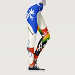 Leggings med samiska tecken och färger! レギンス