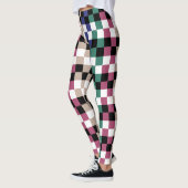 Leggings mit buntem Geflecht レギンス (左)