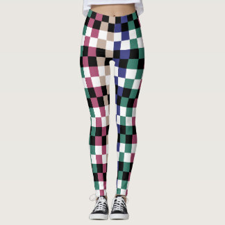 Leggings mit buntem Geflecht レギンス