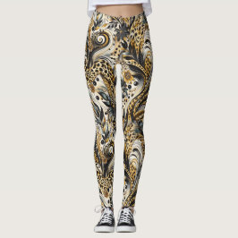 Leggings mit Leopardenmuster レギンス