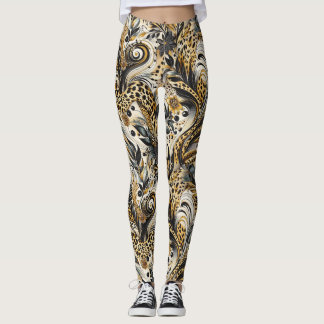 Leggings mit Leopardenmuster レギンス