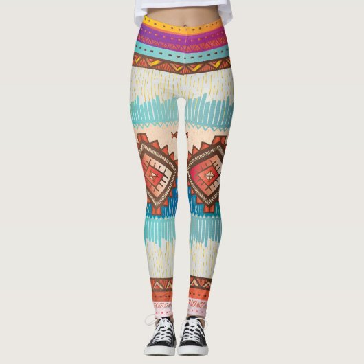Leggings motif tissu indien レギンス (正面)