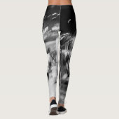 leggings noir et blanc photo abstraite レギンス (裏面)