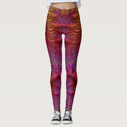 Leggings ~orange purple zany ~ Original レギンス (正面)