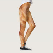 Leggings Pelage long animal sauvage fauve レギンス (右)