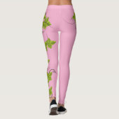 Leggings Planta de uvas racimo de hojas verdes レギンス (裏面)