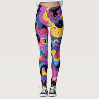 Leggings Psicodelico Colorido レギンス