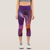 Leggings radiant purple orange カプリレギンス (正面)