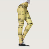 Leggings ~ Sheet Music ~ Golden Background ~  レギンス (右)