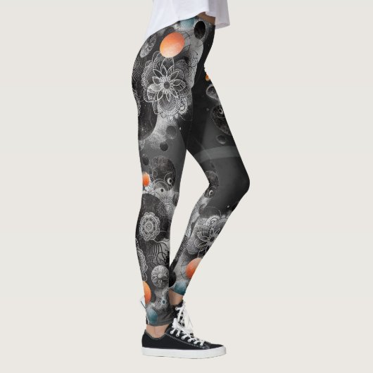 Leggings tout-imprimé "Geometric Grid Funk" レギンス (右)