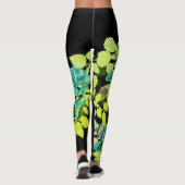 Leggings Vinta Geisha green Flowers レギンス (裏面)
