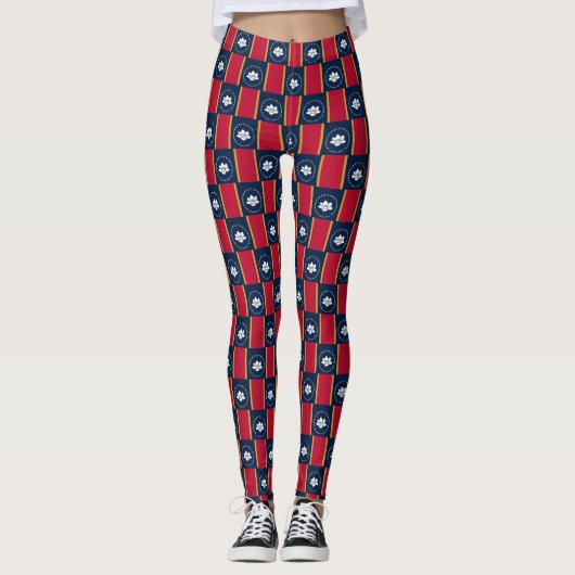 Leggings with flag of Mississippi State, USA レギンス (正面)