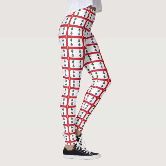Leggings with flag of Montreal, Canada レギンス (右)