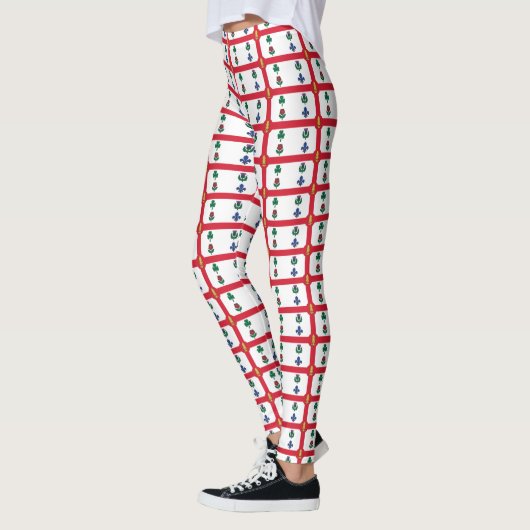 Leggings with flag of Montreal, Canada レギンス (左)