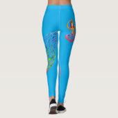 Leggings with Yoga Meditation Woman rainbow Design レギンス (裏面)