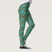 Leggings Women - Blue And Gold Pattern レギンス (右)