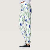 Leggings Women - Blue Flowers レギンス (左)