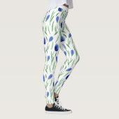 Leggings Women - Blue Flowers レギンス (右)