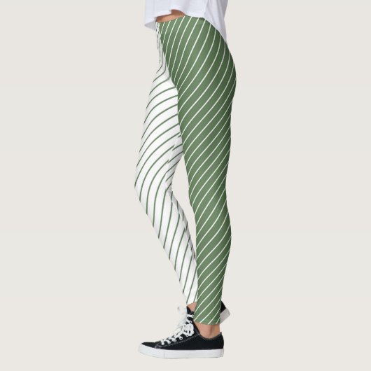 Leggings Women - Forest Green Pattern レギンス (左)
